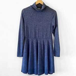Rolla Coster Blue Long Sleeve Turtleneck Dress